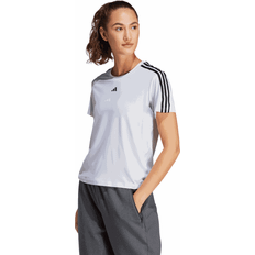 Adidas Dam - Polyester T-shirts adidas AEROREADY Train Essentials 3-Stripes T-Shirt White