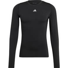 Adidas Dam - Elastan/Lycra/Spandex - Svarta T-shirts adidas Baselayer Aeroready Techfit Svart/vit Svart
