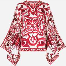 Dolce & Gabbana Blusar Dolce & Gabbana Majolica-print charmeuse blouse