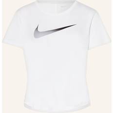 Nike Dam - Kort ärmar - Polyester - Vita T-shirts Nike Women's One Dri-FIT Swoosh Tee, Medium, White