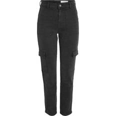 One Size Byxor Noisy May Nmmoni Cropped Fit Cargo Jeans -Black