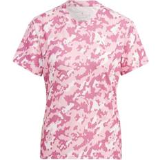 Adidas Dam - Polyester - Rosa T-shirts adidas Own the Run Camo Running Tee - Clear Pink