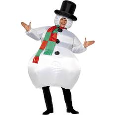 Jul - Uppblåsbar Dräkter & Kläder Smiffys Inflatable Snowman Costume