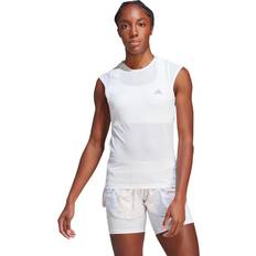 Adidas Dam - Polyester - Vita T-shirts adidas Fast Running Tee Löparkläder White