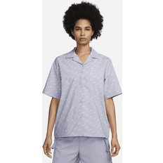 Nike Bomull - Dam - Lila T-shirts Nike Sportswear Everyday Modern Women's Woven Short-Sleeve Top Purple