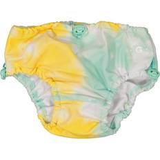 Polyamide Badblöjor Geggamoja Baby's UV Swim Diaper - Tie Dye Yellow