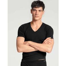 Calida T-shirts & Linnen Calida Cotton Code V-Shirt Black