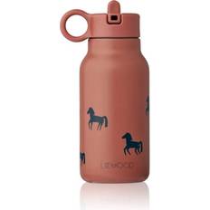 Liewood Rosa Nappflaskor & Servering Liewood Falk Water Bottle 250 ml Dricksflaska för barn 1550 Horses Dark Rosetta 250 ml