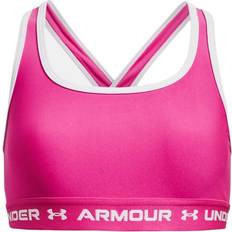 Under Armour Toppar Under Armour Girls' Crossback Sports Bra Rebel Pink White YSM