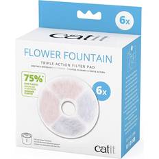 Catit flower fountain triple action filter 6pack frameless stop odour
