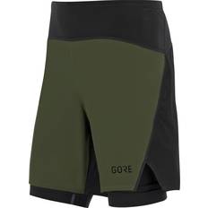 Gorewear R7 2-i-1 Shorts Herr oliv/svart Träningsbyxor 2023