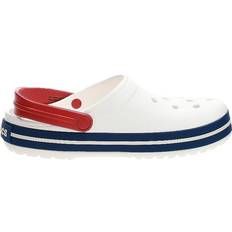 Plast Utetofflor Crocs Crocband - White/Blue Jean