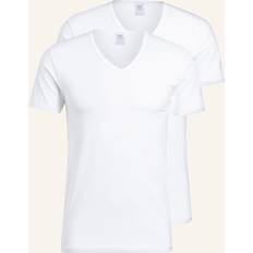 Calida T-shirts Calida 2-pack Natural Benefit V-shirt White