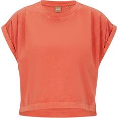 Hugo Boss Bomull - Dam T-shirts HUGO BOSS Dam C_epleats T_Shirt, Bright Orange821
