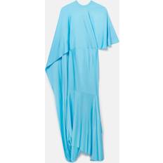 Stella McCartney Långa klänningar Stella McCartney Draped asymmetric maxi dress blue