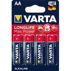 Varta Batterier - Engångsbatterier Batterier & Laddbart Varta Longlife Max Power AA 4-pack