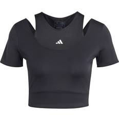 Adidas Dam - Elastan/Lycra/Spandex - Långa kjolar - Svarta T-shirts adidas HIIT AEROREADY Crop Training T-Shirt Black