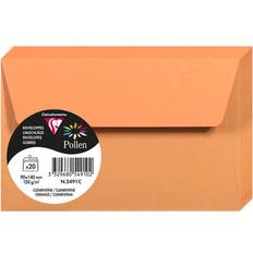 Clairefontaine 5491C förpackning med 20 kuvert pollen i format FT30, 90 x 140 mm 120 g orange