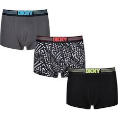 DKNY Herr Underkläder DKNY mens monmouth cotton stretch pack trunks black/print/lead grey