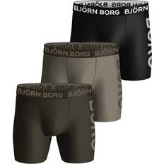 Björn Borg Boxers - Herr Kalsonger Björn Borg Performance Boxer 3-pack - Black/Green
