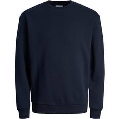 Jack & Jones Tröjor Jack & Jones Plain Crew Neck Sweatshirt - Blue/Navy Blazer