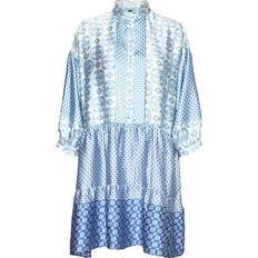Blåa - Korta klänningar Vero Moda Levi Short Dress - Grey/Birch
