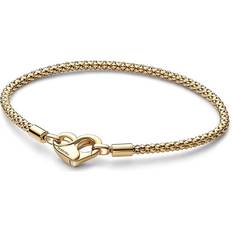 Pandora Guld Armband Pandora Moments Studded Chain Bracelet - Gold