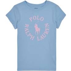 Polo Ralph Lauren Pojkar T-shirts Polo Ralph Lauren T-shirt Longwood Ljusblå m. Rosa år 122 T-shirt