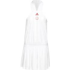 adidas Women's All-In-One Tennis Dress - White/Scarlet