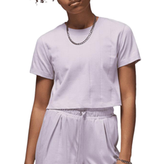 Nike Bomull - Dam - Lila T-shirts Nike Jordan Flight Knit Top Women's - Iced Lilac