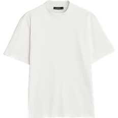 J.Lindeberg Herr - Parkasar Kläder J.Lindeberg Men's Ace Mock Neck Mercerized Cotton T-Shirt - White