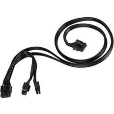 Silverstone Elkablar Silverstone Pp13,eps 8pin to eps 8pin 4pin2 cable-18awg-black-750mm & 150mm