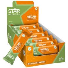 Proteinbars på rea Star Nutrition Vegan Protein Bar Caramel Chocolate 55g 12 st