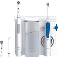 Oral-B Irrigatorer Oral-B Health Center Hydropulzer: Tandtråd med vatten, 1 Oxyjet-kanyl, 1 WaterJet-kanyl, 1 Pro Series 1 elektrisk tandborste, 2 borstar