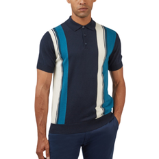 Ben Sherman Signature Mod Knit Colorblock Polo Shirt - Navy
