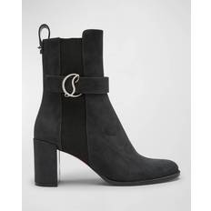 Christian Louboutin 37 ½ Chelsea boots Christian Louboutin CL-Buckle Red Sole Leather Booties BLACK 11B