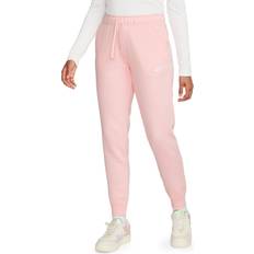 Rosa Byxor Nike Sportswear Club Fleece Women's Mid-Rise Joggers - Medium Soft Pink/White