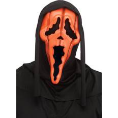 Fun World Masker Fun World Ghost Face Pumpkin Adult Mask Black/Orange
