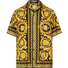 52 - Herr Skjortor Versace Barocco Silk Shirt - Gold