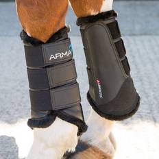 Arma Fleece Lined Brushing Boots Full Black Smartpak
