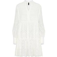 Enfärgade - Korta klänningar - M - Vita Y.A.S Yasholi Ls Dress - Star White
