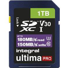Integral 1 TB Minneskort & USB-minnen Integral Ultima Pro SDXC Class 10 UHS-I U3 V30 180/130MB/s 1TB
