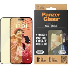 PanzerGlass Ultra-Wide Fit EyeCare Screen Protector for iPhone 15