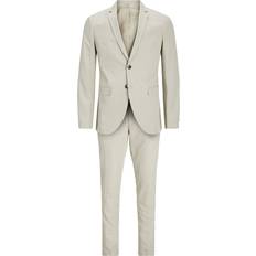 Kostymer Jack & Jones Franco Slim Fit Suit - Grey/Pure Cashmere