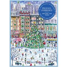 Galison Djur Pussel Galison Michael Storrings Christmas in the City Greeting Card Puzzle