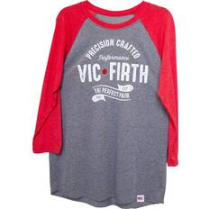 Gråa Trumpinnar Vic Firth Unisex's Raglan Tee SM t-shirt, grå S