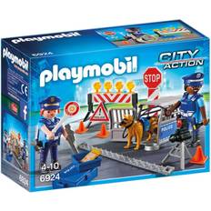 Plastleksaker - Poliser Lekset Playmobil Police Roadblock 6924