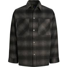 Herr - Slits Jackor Jack & Jones Bane Shirt Jacket - Grey/Black
