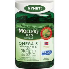 D-vitaminer - Hjärtan Fettsyror Möllers Tran Kapslar Omega-3 160 st