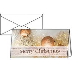 Sigel DS029 Christmas Greeting Card "Christmas Glitter" DL 2/3 A4 blank, 10 pcs. incl. 10 envelopes